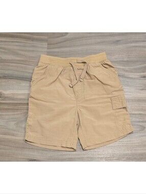 Jumping Beans Boys Khaki Cargo Shorts Size 4T Drawstring Waist Casual Shorts